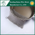 Hot cuadrado de acero inoxidable chainmail pan cleaner depurador